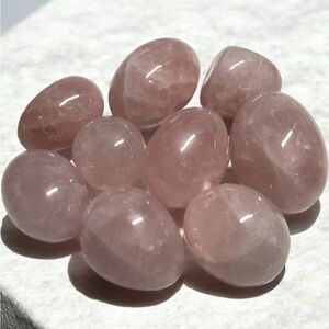Beautiful Rose Quartz Tumbles (Sold by the bundle all 9 pieces)